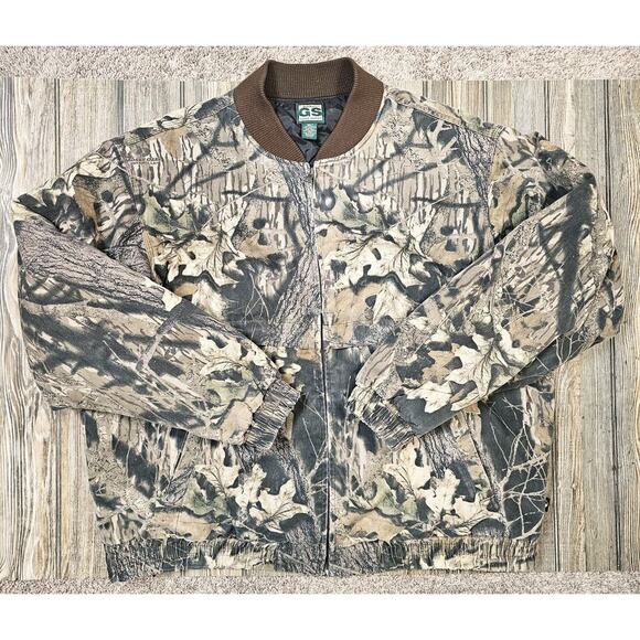 Gander Mountain Other - Vintage Gander Mountain Mossy Oak Camo Jasket Mens Sz 3XLT Tall Bomber Hunting